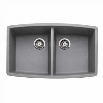 Performa Silgranit II Double Bowl - Metallic Gray