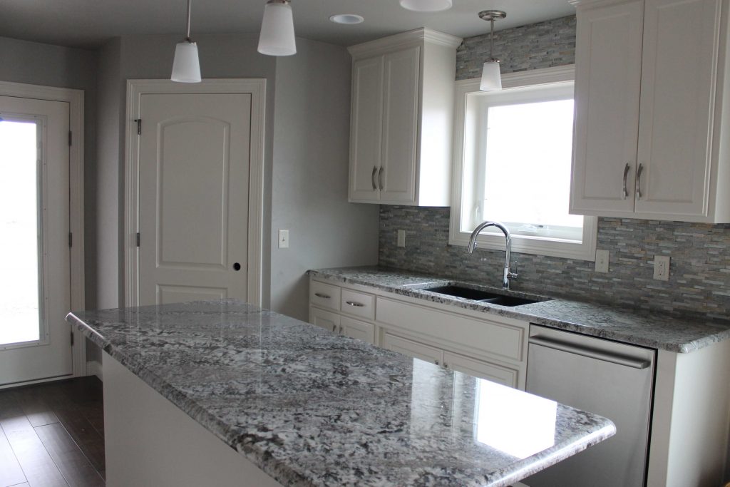 White and deals gray granite